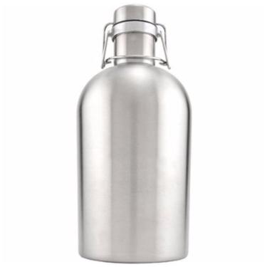 Imagem de Cooler Portátil para Garrafas de cerveja com Isolamento Duplo, Aço Inox, KEGWORKS SSGROWLER BLANK, Prateado