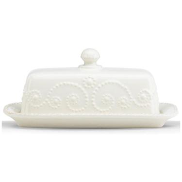 Imagem de Manteigueira em Porcelana, Elegância na sua Mesa, Lenox Perle, Branca