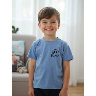 Imagem de Camiseta Infantil Estampa Carinha Good Vibes 674 Estiloso Moderno Char