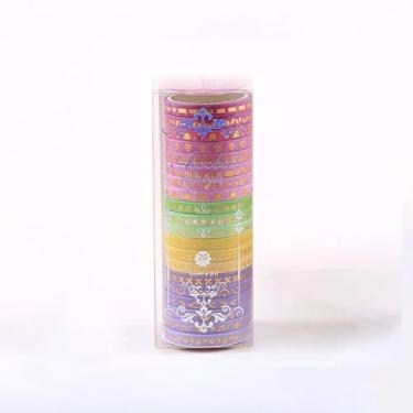 Imagem de Conjunto de adesivos Washi de 20 rolos, 2 m, padrão de bronzeamento, decorativos para artes, artesanato, materiais de diário, scrapbook, cartão