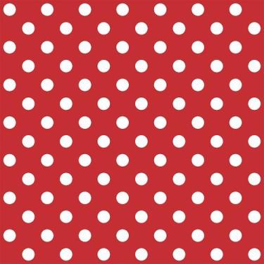 Imagem de Tecido Tricoline Poá Bola Grande (7 mm) Fundo Vermelho - Peripan - 50 