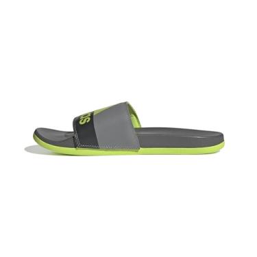 Imagem de adidas Sandália Adilette Comfort Slide unissex para adultos, Geleca solar/cinza/semi solar, 19 Women/18 Men