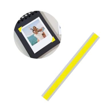 Imagem de Cantoneira Adesiva para Fotos e Scrapbook Amarelo 17 Unidades