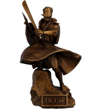 Imagem de Estátua Ogum Umbanda Candomblé - Orixá Guerreiro - Versão 4 (Cor Cobre Antigo)