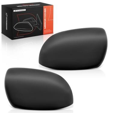 Imagem de A-Premium 2 peças de tampas de espelho retrovisor do lado do motorista e do passageiro - compatível com Mazda 3 2010 2011 2012 2013 - preto liso, com furo de seta