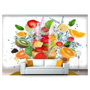 Imagem de Papel De Parede Suco Frutas Smoothies Polpa 3D Al206 - Você Decora