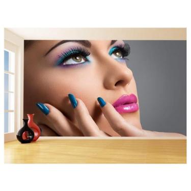 Imagem de Papel De Parede Salão De Beleza Maquiagem Make 3,5M Slb88 - Você Decor