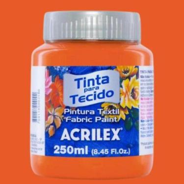 Imagem de Tinta para Tecido Fosca 250ml Acrilex - Cores Quentes - 04125, CENOURA