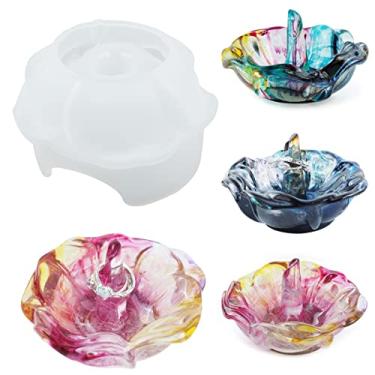 Imagem de Anlan-angel Bandeja de anel, suporte de anel de resina de silicone, molde de resina para suporte de joias faça você mesmo, bandeja de bugiganga de cone de anel, decoração de casa, bandeja de joias de