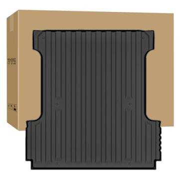 Imagem de SANBAN-AXE Tapete de cama de caminhão para Ford F-150 2015-2025 (6 pés, 67 polegadas) (incluindo F-150 Lightning 2022-2024) - Protetor TPE para todos os climas-preto