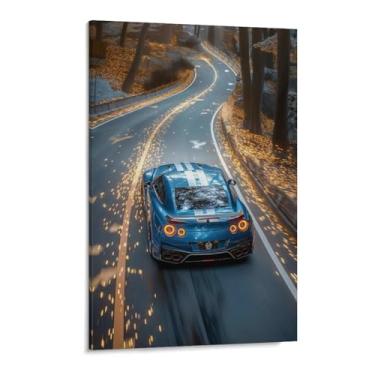Imagem de HouLaiZhe Rush R35 Jdm Cartazes de carro esportivo lona parede estética decoração de sala de parede impressões galeria sala decoração de parede para quarto sala de estar escritório 11 x 17 polegadas