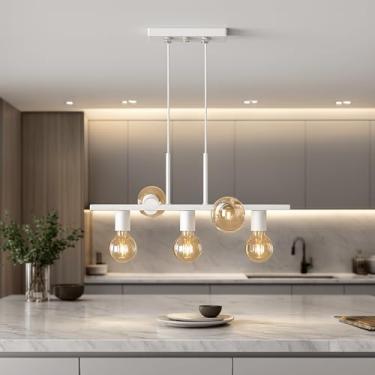 Imagem de Luminária de teto Pendente Rubis 5 Lâmpadas Moderno Industrial (Estilo Jabuticaba) (Branco)