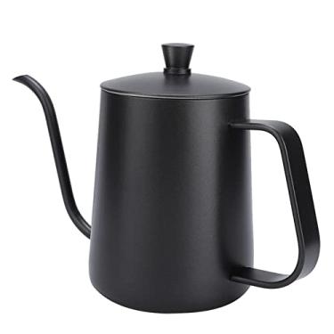 Imagem de Generic Chaleira de chá Pescoço de Ganso de Aço Inoxidável Com Bico Longo para café, Design Moderno para Uso Doméstico/escritório, Material TPFE de Aço Inoxidável 304 (350ml Teflon preto)