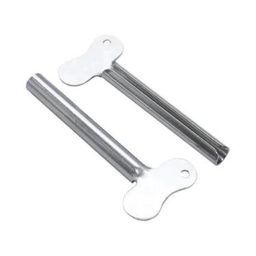 Imagem de Espremedor De Tubos De Pasta De Dente Em Aço Inoxidável, Chave De Meta