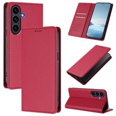 Imagem de Capa carteira fina para Samsung Galaxy A35 5G com capa flip magnética, compartimentos para cartões e suporte, bloqueio RFID, compatível com carregamento sem fio, capa protetora à prova de choque