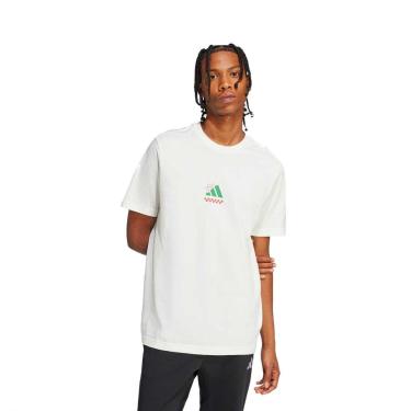 Imagem de Camiseta Adidas Manga Curta Lounge Pizza Off White-Masculino