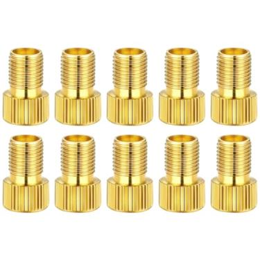 Imagem de Par Adaptador Válvula Presta Bico Fino Para Grosso Pneu Bike 2un