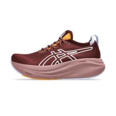 Imagem de ASICS Tênis feminino Gel-Nimbus 27 Trail, Banho natural/planeta vermelho escuro, 43