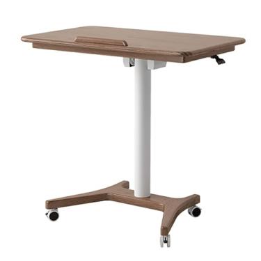 Imagem de Suporte de pódio móvel com rodas de bloqueio, altura e ângulo ajustáveis, púlpito portátil para igreja, sala de aula e casamentos - branco (78,7 cm x 50,8 cm)