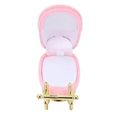 Imagem de KIMISS Caixa de Joias para Carrinho de Bebê-organizador de Joias Personalizado para Anéis e Brincos, Charmoso Estojo de Armazenamento de Decoração para Casa (Rosa)
