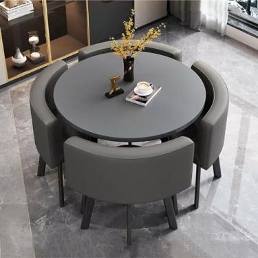 Imagem de Conjunto de mesa e cadeira de clube de recepção de escritório, mesa de negociação, mesas de sala de conferência, café, varanda, sala de estar, cozinha, mesa de jantar, para escritório em casa, sala de