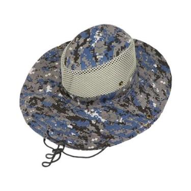 Imagem de Chapéu De Pesca Com Camuflagem Digital, Proteção Solar, Aba Larga, Bon