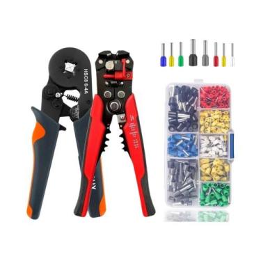 Imagem de Alicate De Crimpagem De Terminais Para Eletricista, Desencapador E Cor