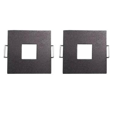 Imagem de 2 Spot Mini Dicroica Olho de Moscou Preto 6cm Embutir Alu48 - Acende a