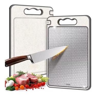 Imagem de Tábua de cortar Aço Inox 304 Diamantado dupla fácil Afiador Profission