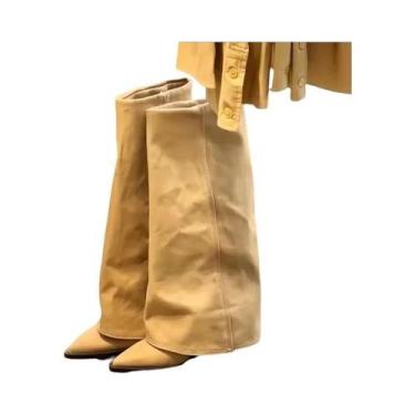 Imagem de Botas Chelsea Femininas com Salto Médio e Bico Fino - Estilo Trendy e 
