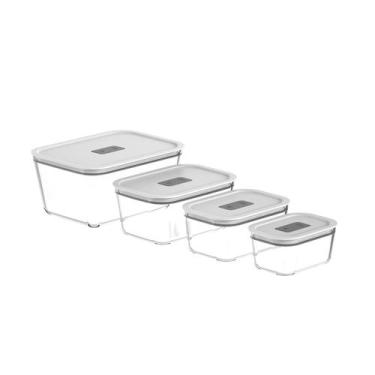 Imagem de Kit de potes de vidro hermético Ou 4 peças Linha Fresh Lock