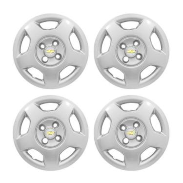 Imagem de Jogo Calota Aro 14 Gm Corsa Hatch Sedan 2004 2005 2006.2010 2012 Prata