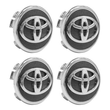 Imagem de Kit Calota Tampa Miolo Roda Toyota Corolla 02 2018 Grafite - DCAPS