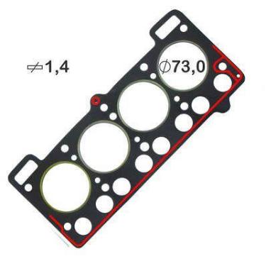 Imagem de Junta Cabeçote Baspack VW Gol Ford Escort Hobby Ae Cht Alc Gas 1.0 1.3