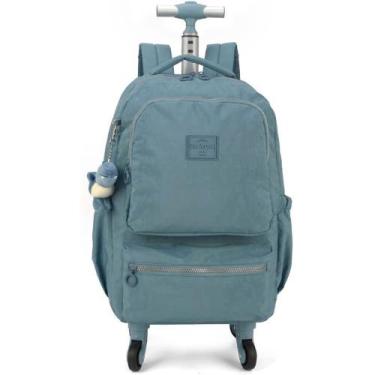 Imagem de Mochila Escolar com Rodinhas 360 Graus Up4You Azul Azul, M, Azul