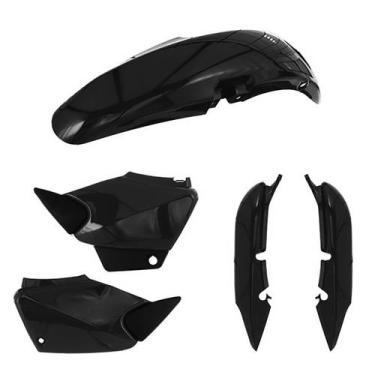 Imagem de Kit Carenagem 3 Peças Cromo Forte Moto Honda Titan 2000 a 2008 Substit