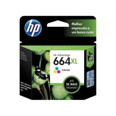 Imagem de Cartucho de Tinta HP 664XL F6V30AB Colorido, Colorido