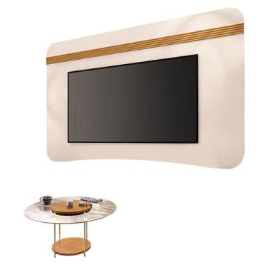 Imagem de Painel Suspenso Armony Off White Cinamomo com Mesa de Centro Sky com T