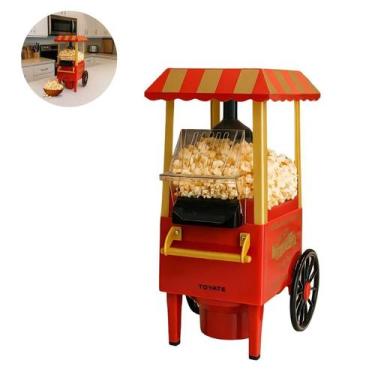 Imagem de Mini Pipoqueira Saudável Sem Óleo Elétrica 1100W 220V - Tomate, 220V