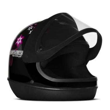 Imagem de Capacete Pro Tork Feminino Sport For Girls Preto Fechado Barato Proteç