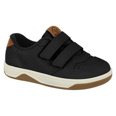 Imagem de Tênis Kids Molekinho Baby 2623102 Infantil Masculino, Preto camel, 20