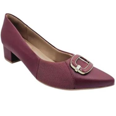 Imagem de Sapato Usaflex Ah0609002 Feminino, Vinho, 35