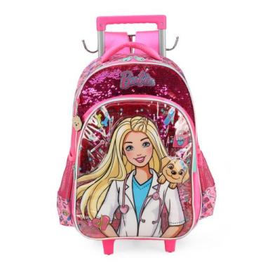 Imagem de Mochila de carrinho barbie pink veterinaria pet mattel - Luxcel