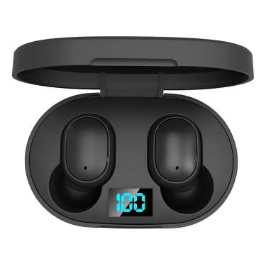 Imagem de Fone de Ouvido Bluetooth TWS MDM 5.3 Dots com Estojo Recarregável Compacto Pareamento Automático Preto