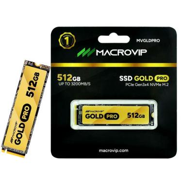 Imagem de Ssd M.2 Nvme 512gb Gold Pro M.2 2280 Pcie Gen3x4 3d Nand MvGLDPRO-512GB Macrovip