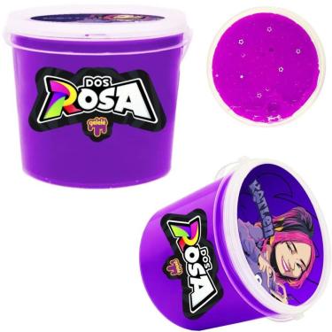 Imagem de Slime Infantil Violeta Big dos Rosa Katlen Balde 1,5kg Textura Macia e Maleável Gelelé