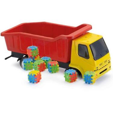 Imagem de Caminhão Super Truck Caçamba Educativa Com Peças De Aprendizado - Mont