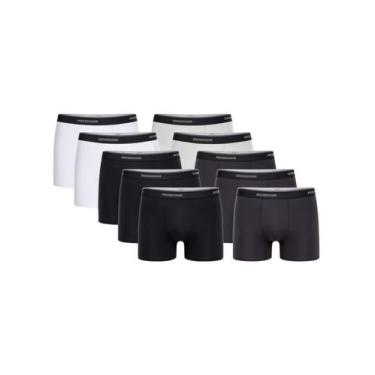 Imagem de Kit/10 Cueca Boxer Hering Intimates 77QN Masculina Algodão T. P/XXG, X