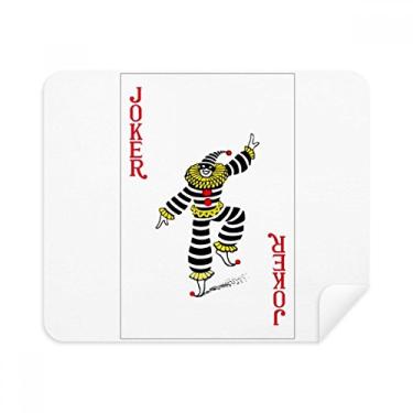Imagem de Pano de limpeza de tela com estampa de cartas Red Coringa, 2 peças, tecido de camurça