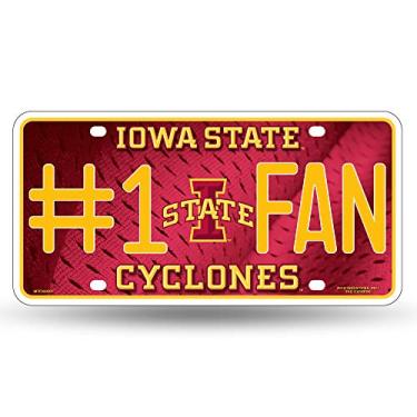 Imagem de Placa de licença de metal para ventilador NBA #1, Iowa State Cyclones, One Size